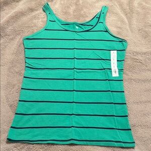 SO Green Striped Tank Top